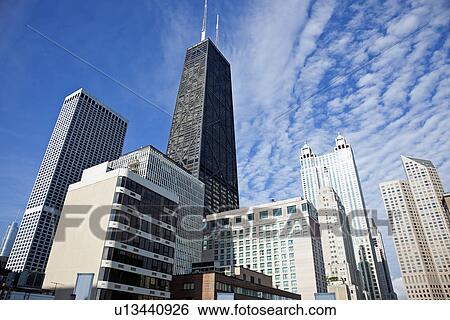 USA, Illinois, Chicago, Hancock Building View Large Photo Image Stock Photograph - USA, Illinois, Chicago, Hancock Building. Fotosearch