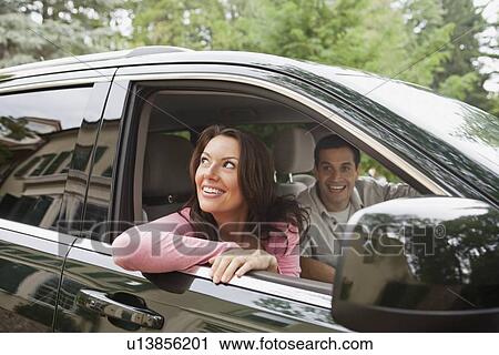 USA, New Jersey, Couple in car View Large Photo Image Stock Image - USA, New Jersey, Couple in car. Fotosearch