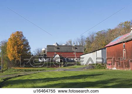Stock Photography - USA, New York, Chester, Historic wooden architecture. Fotosearch