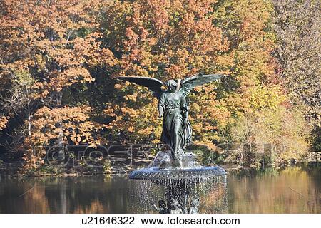USA, New York City, Central Park, Bethesda Fountain in autumn scenery View Large Photo Image Stock Image - USA, New York City, Central Park, Bethesda Fountain in autumn scenery. Fotosearch