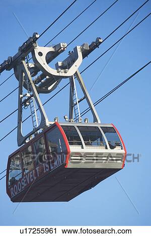 USA, New York City, Low angle view of Roosevelt Island Tram gondola View Large Photo Image Stock Image - USA, New York City, Low angle view of Roosevelt Island Tram gondola. Fotosearch