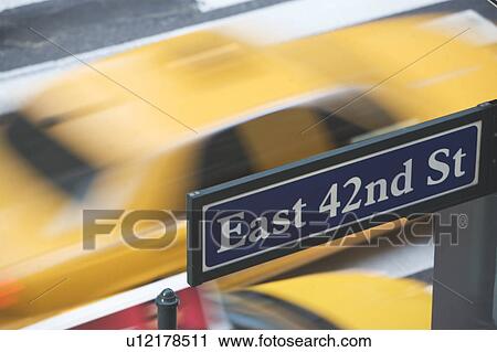 USA, New York City, Manhattan, Road direction sign on 42nd Street View Large Photo Image Stock Image - USA, New York City, Manhattan, Road direction sign on 42nd Street. Fotosearch