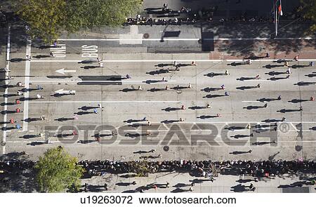 USA, New York City, New York City Marathon as seen from above View Large Photo Image Stock Image - USA, New York City, New York City Marathon as seen from above. Fotosearch