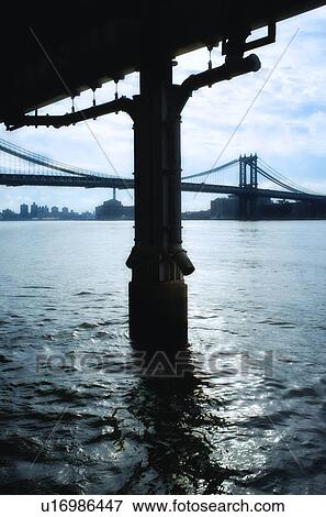 USA, New York City, Pillar of bridge View Large Photo Image Stock Photo - USA, New York City, Pillar of bridge. Fotosearch