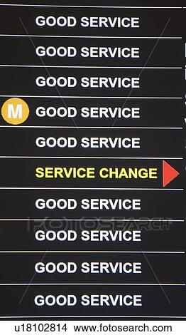 USA, New York City, Underground service information board View Large Photo Image Picture - USA, New York City, Underground service information board. Fotosearch