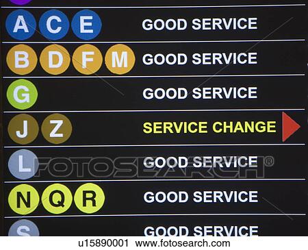 USA, New York City, Underground service information board View Large Photo Image Stock Image - USA, New York City, Underground service information board. Fotosearch
