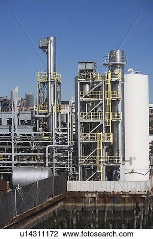 USA, New York State, New York City, Oil processing plant View Large Photo Image Stock Image - USA, New York State, New York City, Oil processing plant. Fotosearch