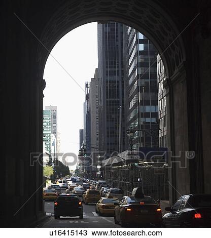 USA, New York State, New York City, City street View Large Photo Image Stock Image - USA, New York State, New York City, City street. Fotosearch