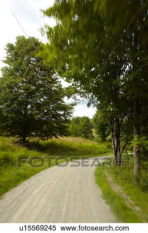 USA, New York State, Single lane road View Large Photo Image Stock Photography - USA, New York State, Single lane road. Fotosearch