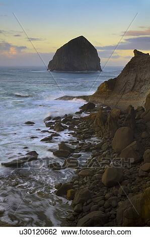USA, Oregon, Pacific City, Haystack Rock View Large Photo Image Stock Image - USA, Oregon, Pacific City, Haystack Rock. Fotosearch