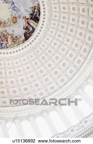 USA, Washington DC, Capitol Building, Close up of fresco and coffers on ceiling View Large Photo Image Stock Image - USA, Washington DC, Capitol Building, Close up of fresco and coffers on ceiling. Fotosearch