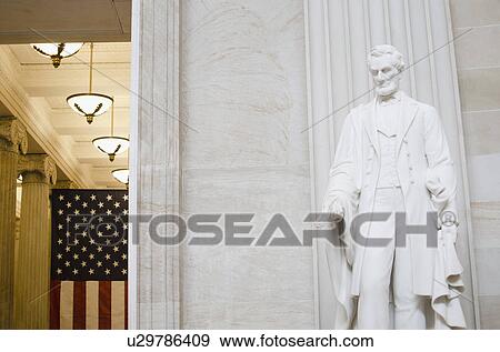 Stock Photo - USA, Washington DC, Capitol Building, Close up of statue. Fotosearch