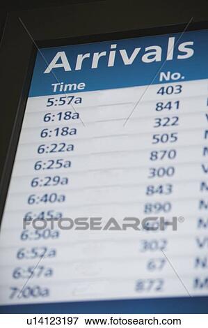 Close-up of arrival and departure board View Large Photo Image Stock Photo - Close-up of arrival and departure board. Fotosearch