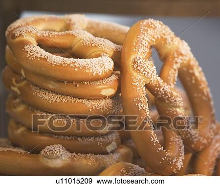 close-up of baked pretzels View Large Photo Image Stock Photo - close-up of baked pretzels. Fotosearch
