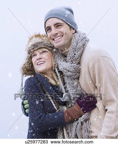 Couple in winter View Large Photo Image Stock Image - Couple in winter. Fotosearch
