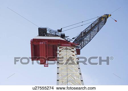 Crane at construction site View Large Photo Image Picture - Crane at construction site. Fotosearch