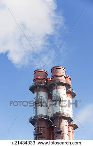 Factory chimney View Large Photo Image Stock Image - Factory chimney. Fotosearch