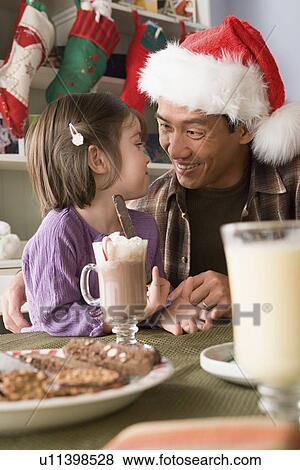 Father and daughter at Christmas morning View Large Photo Image Stock Photo - Father and daughter at Christmas morning. Fotosearch