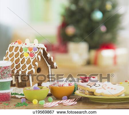 Gingerbread decorations View Large Photo Image Stock Photo - Gingerbread decorations. Fotosearch