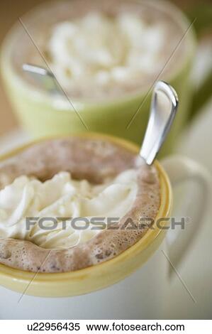 Stock Photography - Hot chocolate with whipped cream. Fotosearch