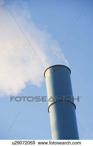 Low angle view of smoke stack View Large Photo Image Stock Photo - Low angle view of smoke stack. Fotosearch