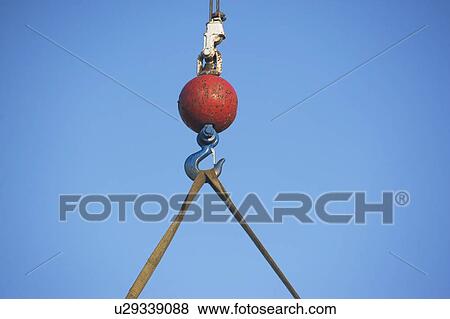 Stock Photo - Mid-air view at crane's hook. Fotosearch