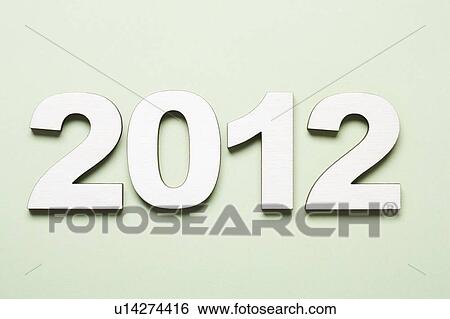 Stock Photograph - Numbers creating 2012 year, studio shot. Fotosearch