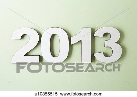 Stock Photography - Numbers creating 2013 year, studio shot. Fotosearch