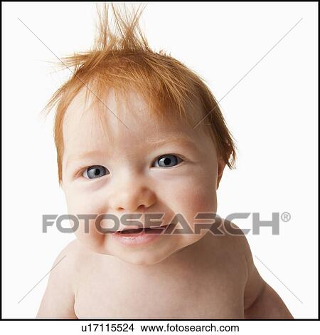 Portrait of baby girl (6-11 months) smiling, studio shot View Large Photo Image Picture - Portrait of baby girl (6-11 months) smiling, studio shot. Fotosearch