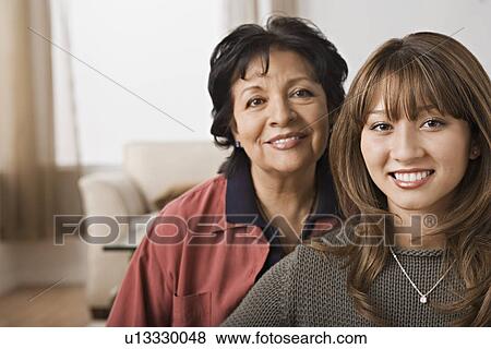 Stock Photo - Portrait of grandmother and granddaughter. Fotosearch