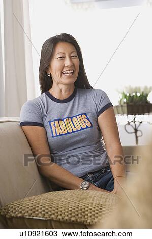 Portrait of laughing woman View Large Photo Image Stock Image - Portrait of laughing woman. Fotosearch