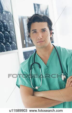Portrait of male doctor View Large Photo Image Stock Image - Portrait of male doctor . Fotosearch