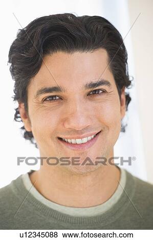Portrait of man smiling View Large Photo Image Stock Photo - Portrait of man smiling. Fotosearch
