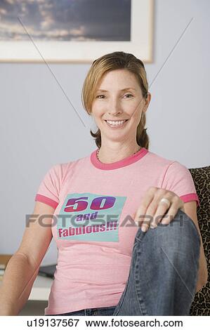 Stock Photo - Portrait of mature woman. Fotosearch