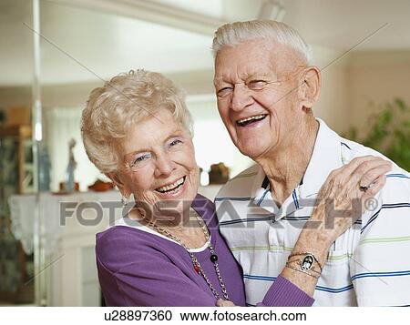 Portrait of senior couple laughing View Large Photo Image Stock Image - Portrait of senior couple laughing. Fotosearch