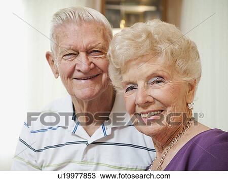 Portrait of senior couple smiling View Large Photo Image Stock Image - Portrait of senior couple smiling. Fotosearch