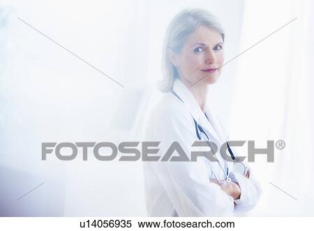 Portrait of senior female doctor View Large Photo Image Stock Photography - Portrait of senior female doctor . Fotosearch