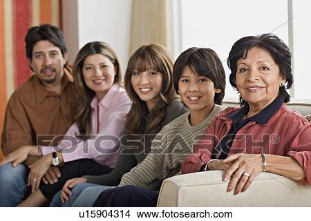 Portrait of smiling family View Large Photo Image Picture - Portrait of smiling family. Fotosearch