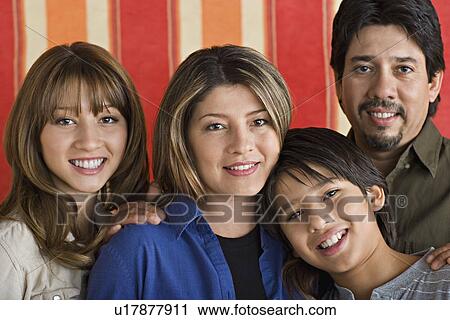 Portrait of smiling family View Large Photo Image Stock Image - Portrait of smiling family. Fotosearch