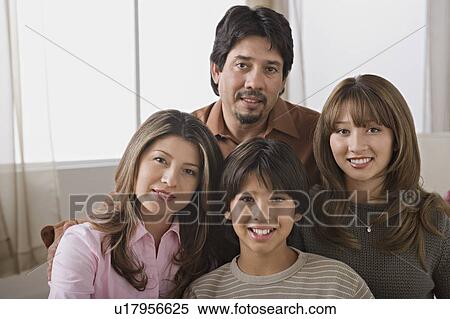Portrait of smiling family View Large Photo Image Stock Photography - Portrait of smiling family. Fotosearch