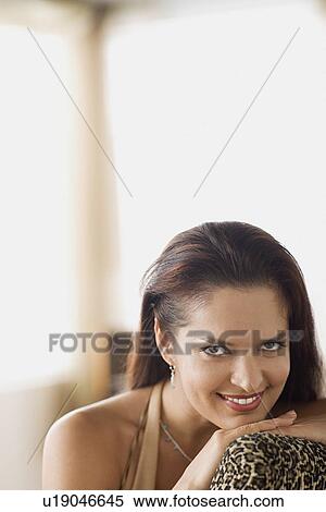 Portrait of smiling mid adult woman View Large Photo Image Stock Photography - Portrait of smiling mid adult woman. Fotosearch