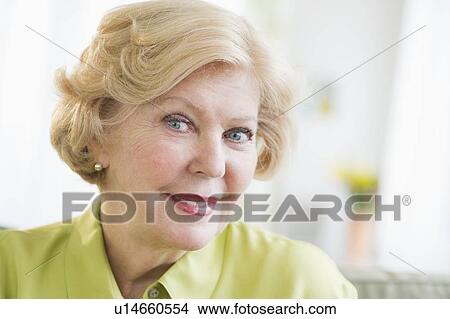 Portrait of smiling senior woman View Large Photo Image Picture - Portrait of smiling senior woman. Fotosearch