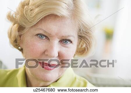Portrait of smiling senior woman View Large Photo Image Stock Image - Portrait of smiling senior woman. Fotosearch