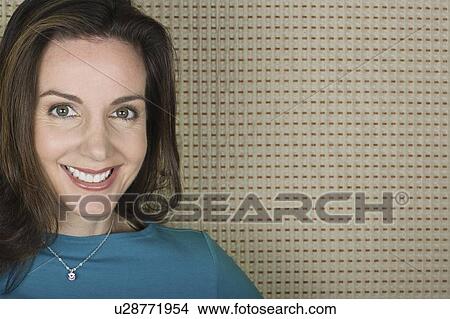 Portrait of smiling woman View Large Photo Image Picture - Portrait of smiling woman. Fotosearch