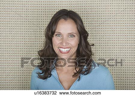 Portrait of smiling woman View Large Photo Image Stock Image - Portrait of smiling woman. Fotosearch