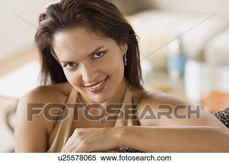 Stock Photography - Portrait of smiling woman . Fotosearch