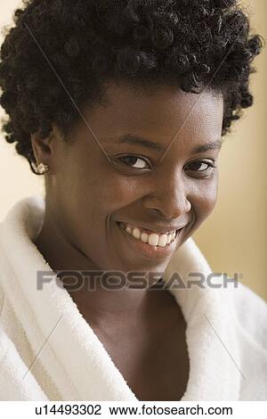Portrait of woman smiling View Large Photo Image Stock Image - Portrait of woman smiling. Fotosearch