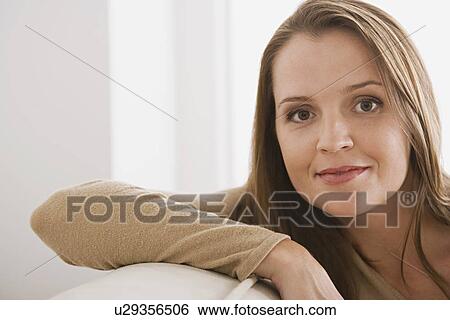 Stock Photograph - Portrait of woman. Fotosearch