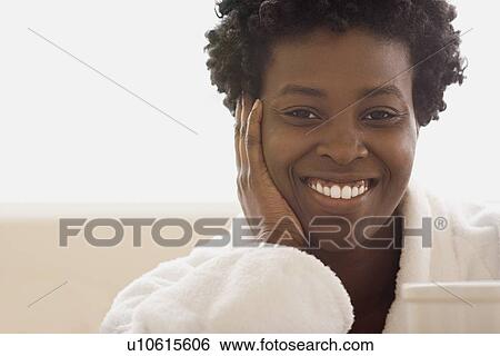 Stock Photograph - Portrait woman in spa. Fotosearch