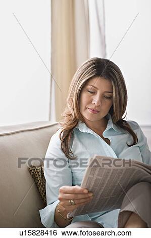 Senior women reading newspaper View Large Photo Image Stock Photograph - Senior women reading newspaper. Fotosearch
